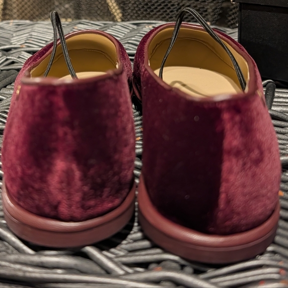 Coach Emilia Mary Janes in Burgundy Velvet sz 9 - Picture 9 of 12